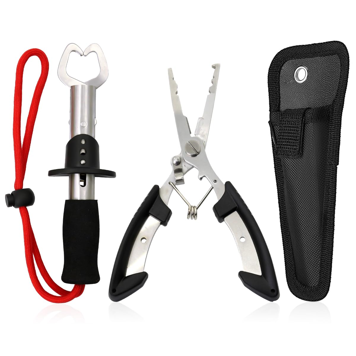 Proberos 2Pcs Fishing Tools Kit Fishing Plier, Fish Lip Gripper, Muti-Function Pliers Set Braid Cutters Split Ring Pliers Hook Remover Fly Fishing Tool, Fishing Pliers Fish Gripper Tools Set Proberos 2Pcs Fishing Tools Kit Fishing Plier, Fish Lip Gripper, Muti-Function Pliers Set Braid Cutters Split Ring Pliers Hook Remover Fly Fishing Tool, Fishing Pliers Fish Gripper Tools Set
